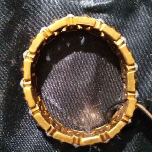 J CREW STRETCH BRACELET W/MOON STON STYLE RHINESTONES - Picture 3 of 5